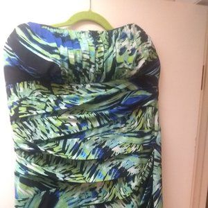 Plus Size Strapless Ruffle Dress